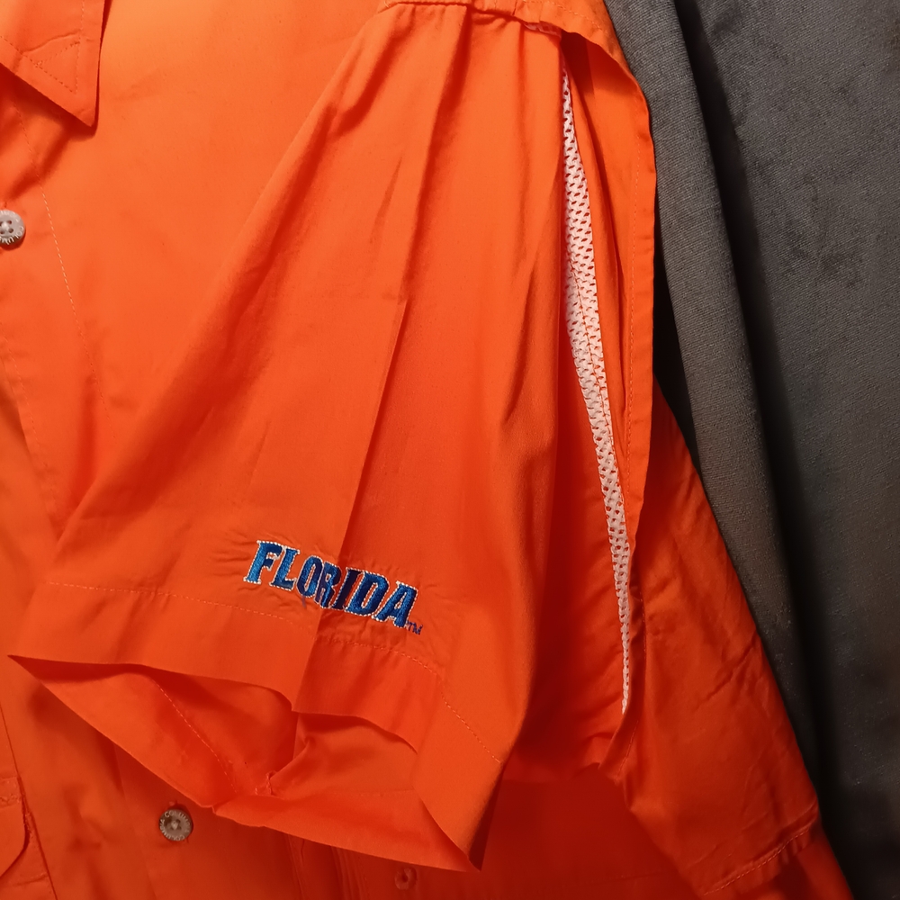 Columbia Men's Gators Orange Casual Button Down Shirt Cotton Large - Picture 5 of 9